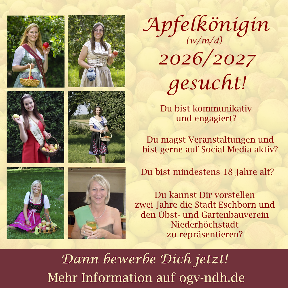 Apfelkönigin gesucht 2026/2027